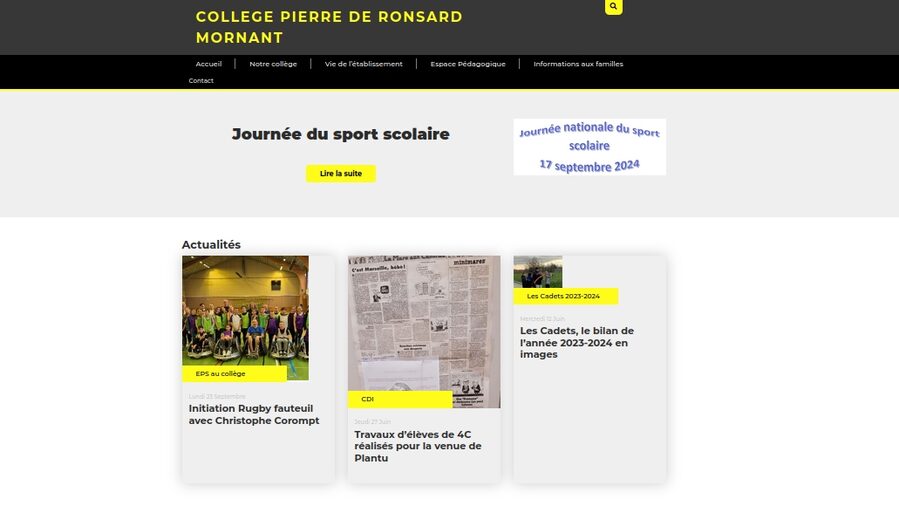 Site du collège Ronsard