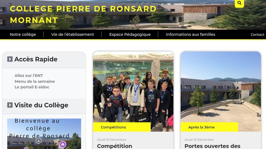 Site collège Ronsard Mornant